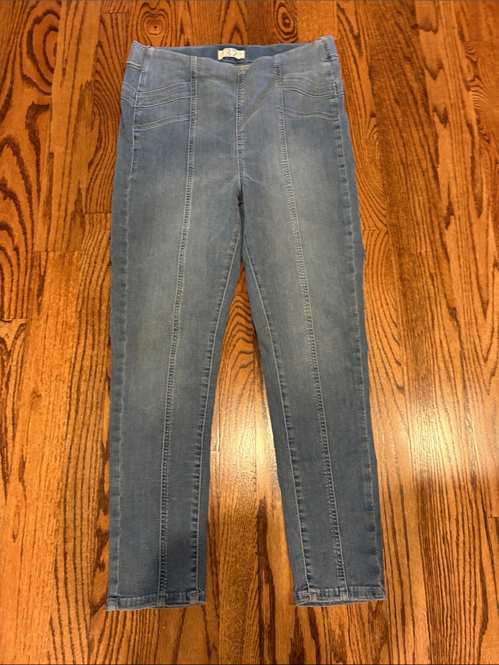 Free People Light Blue Skinny Seam-Front Jeans
